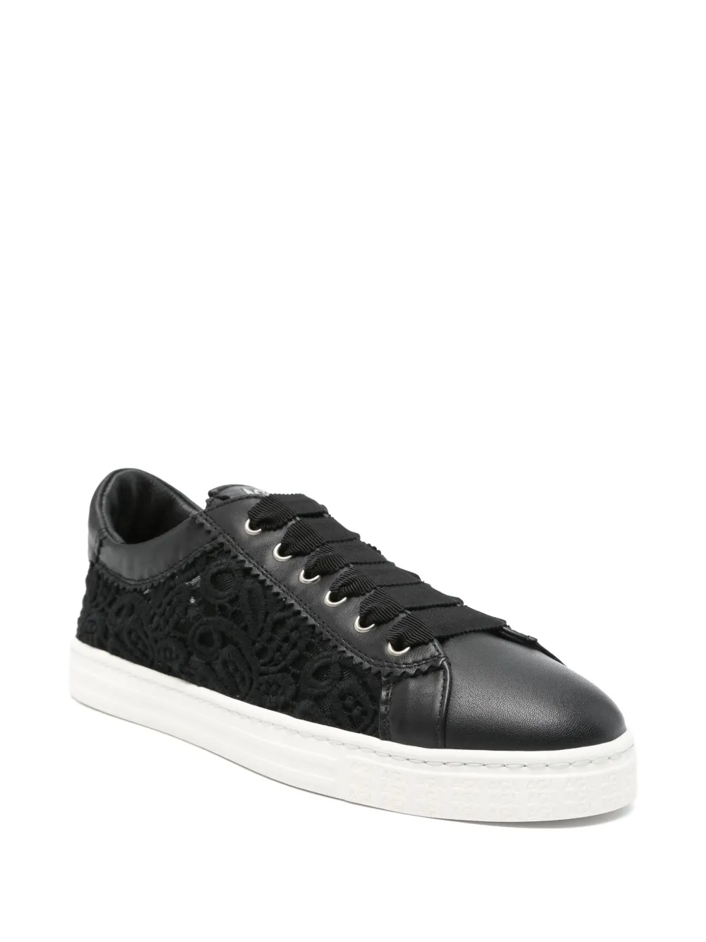 AGL embroidered sneakers Black