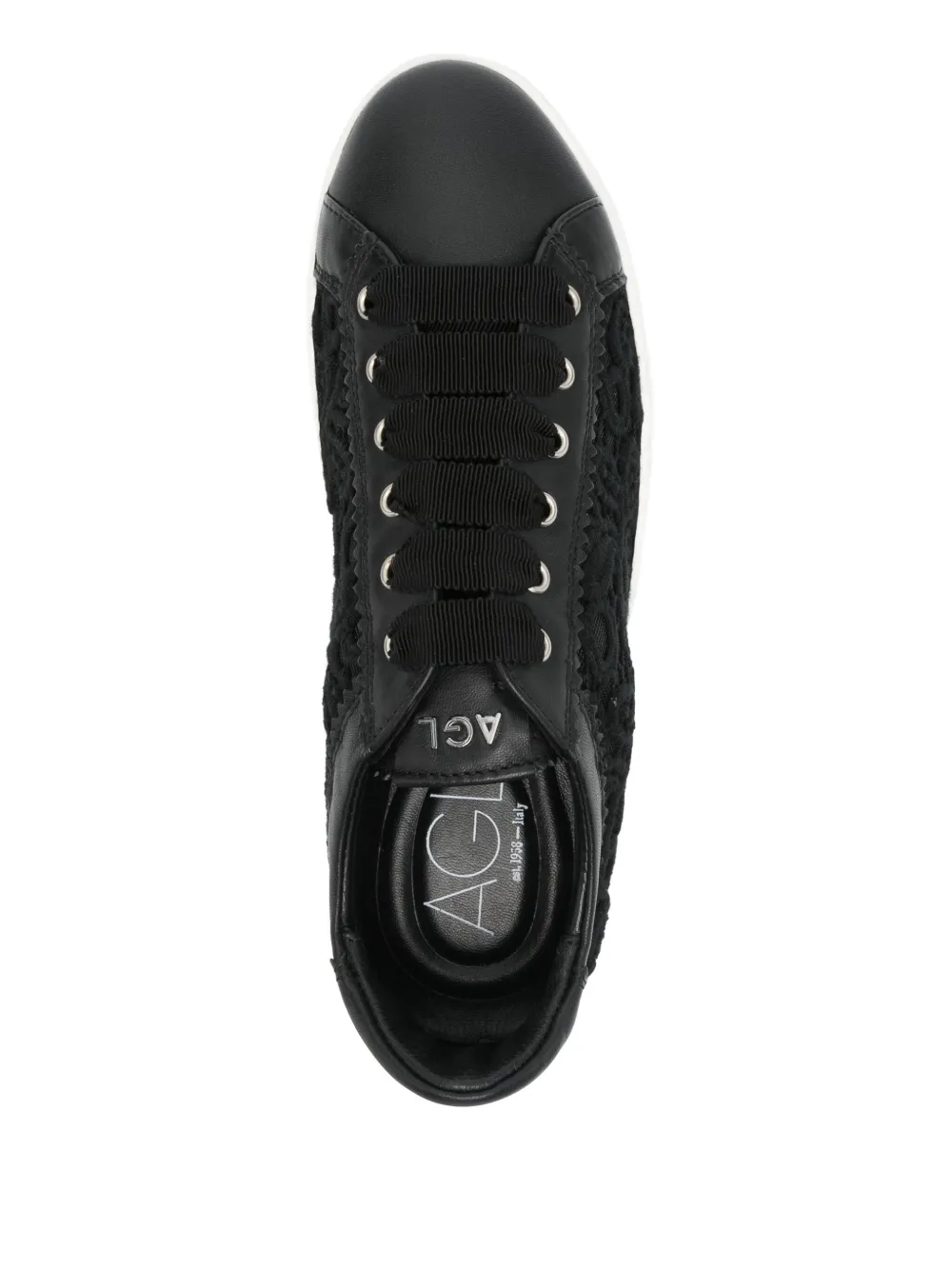 AGL embroidered sneakers Black