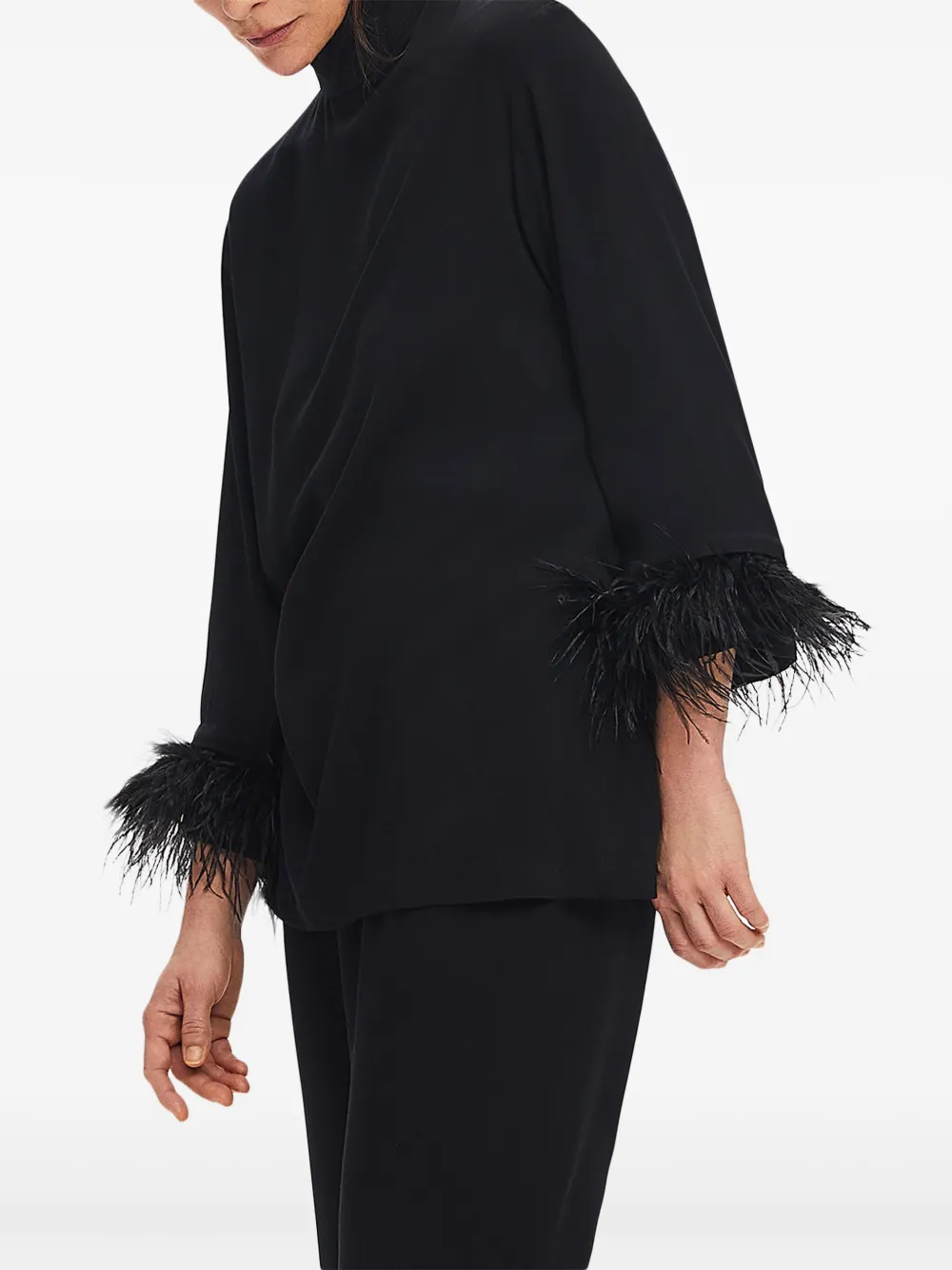 Feather-Trim Pyjama Set