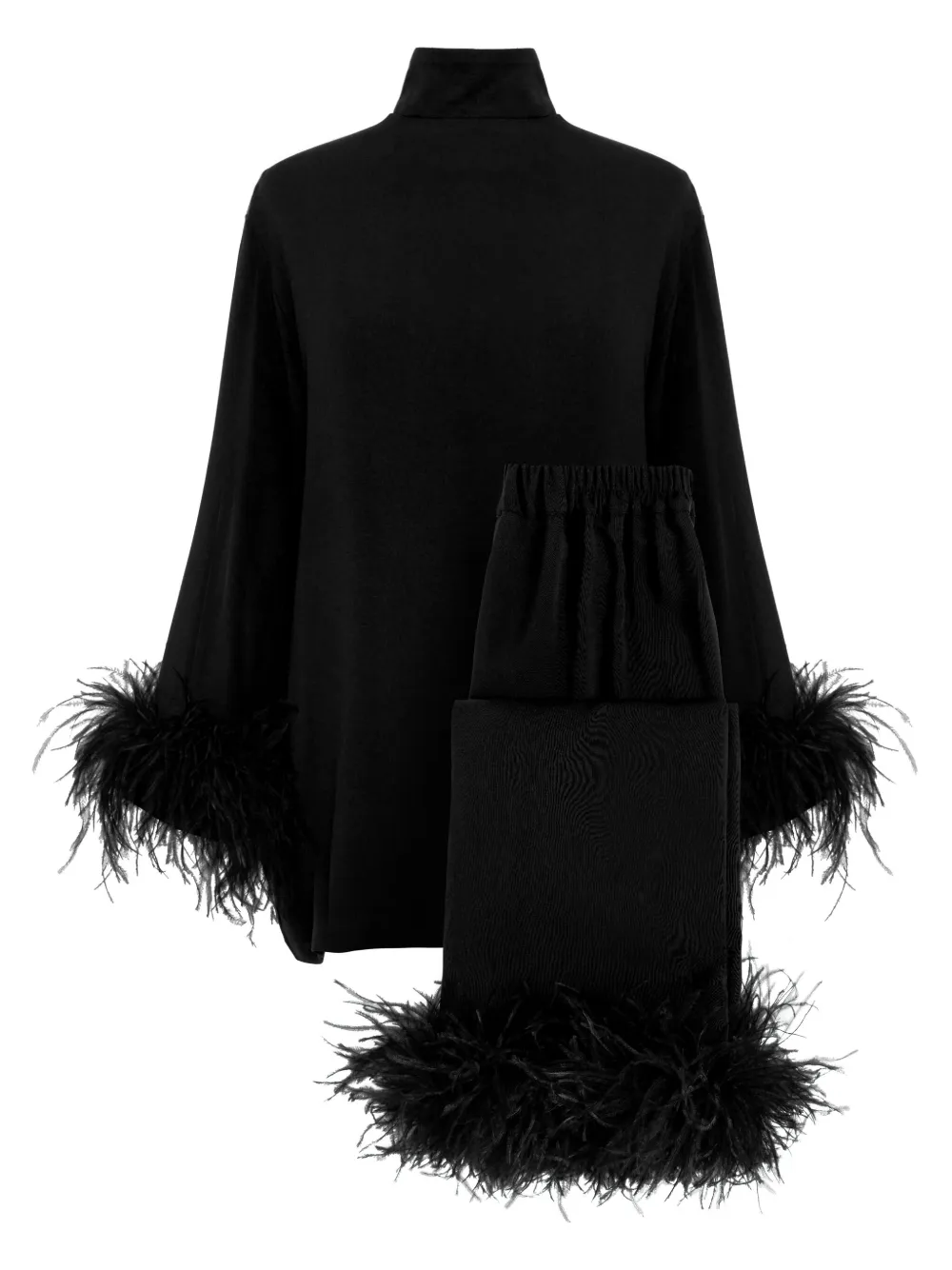 Sleeper Set pigiama con piume - Nero