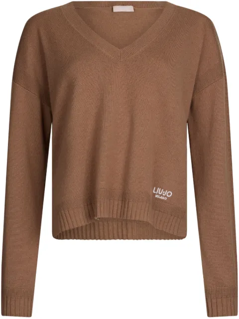 LIU JO logo-embroidered sweater