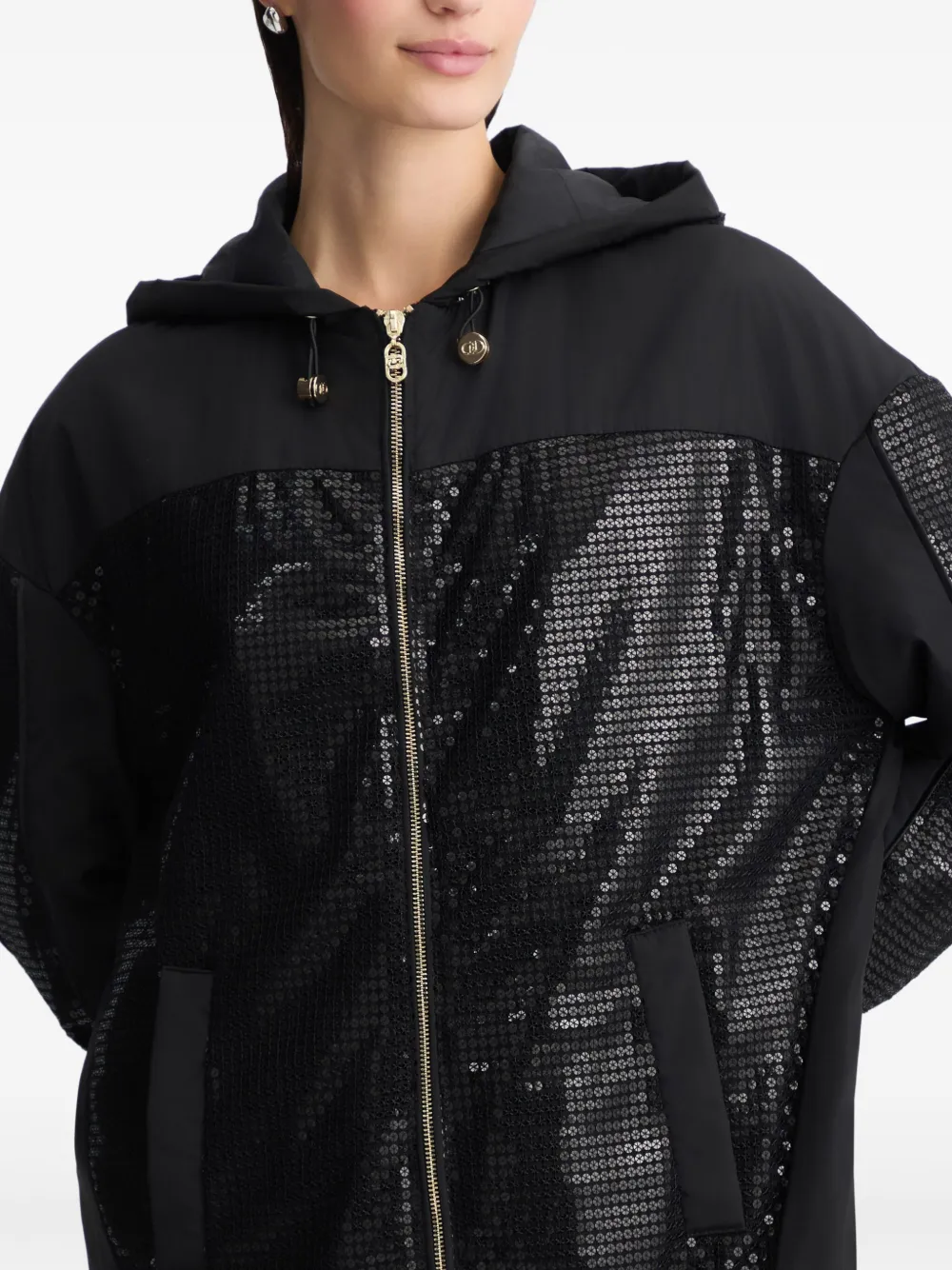Liu •jo Jacket With Sequins In Schwarz