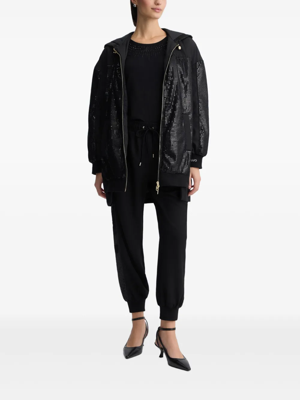 LIU JO sequinned jacket - Zwart