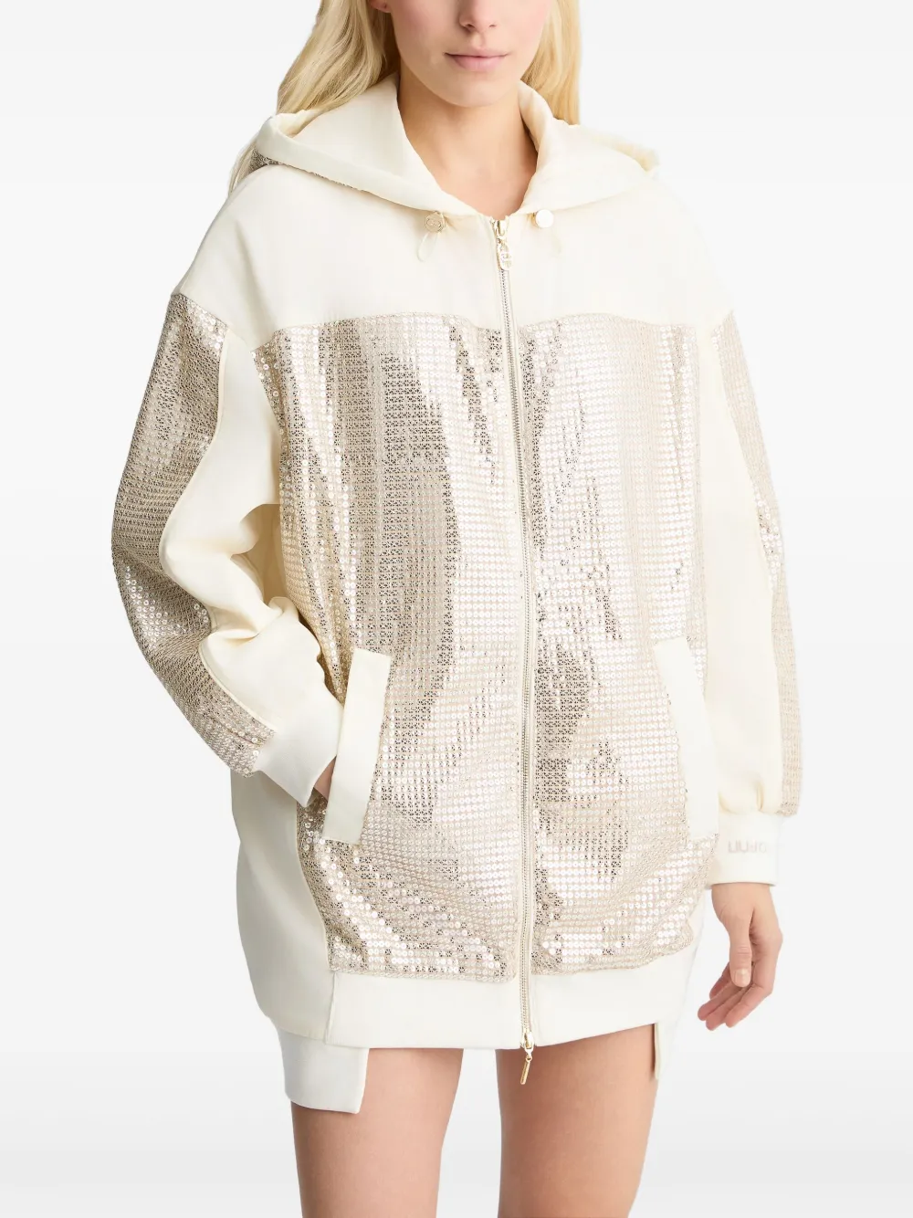 LIU JO sequinned parka - Beige