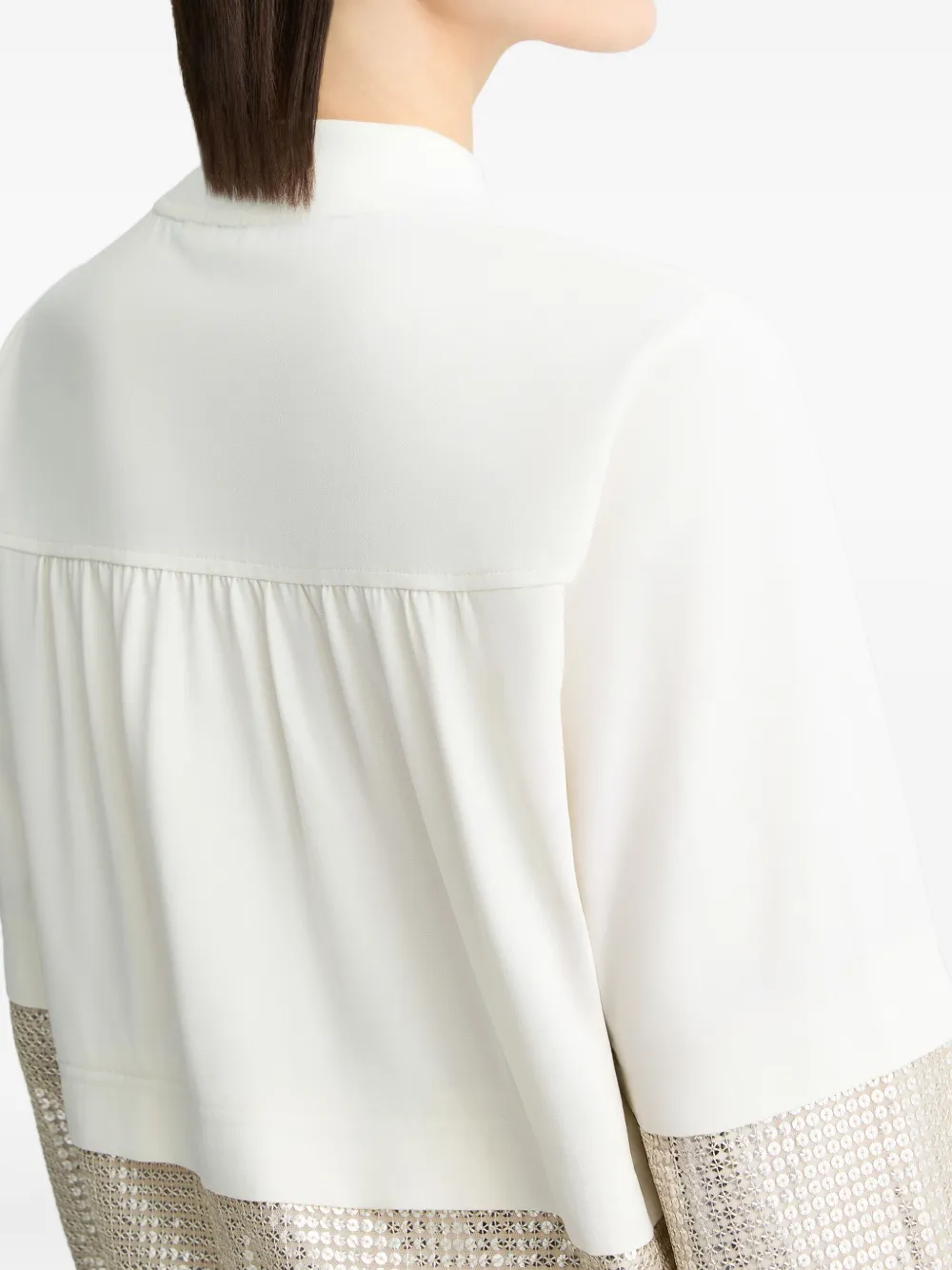 Sequin-Embellished Bomber Jacket