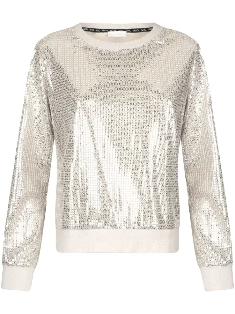 LIU JO sudadera bordada con lentejuelas