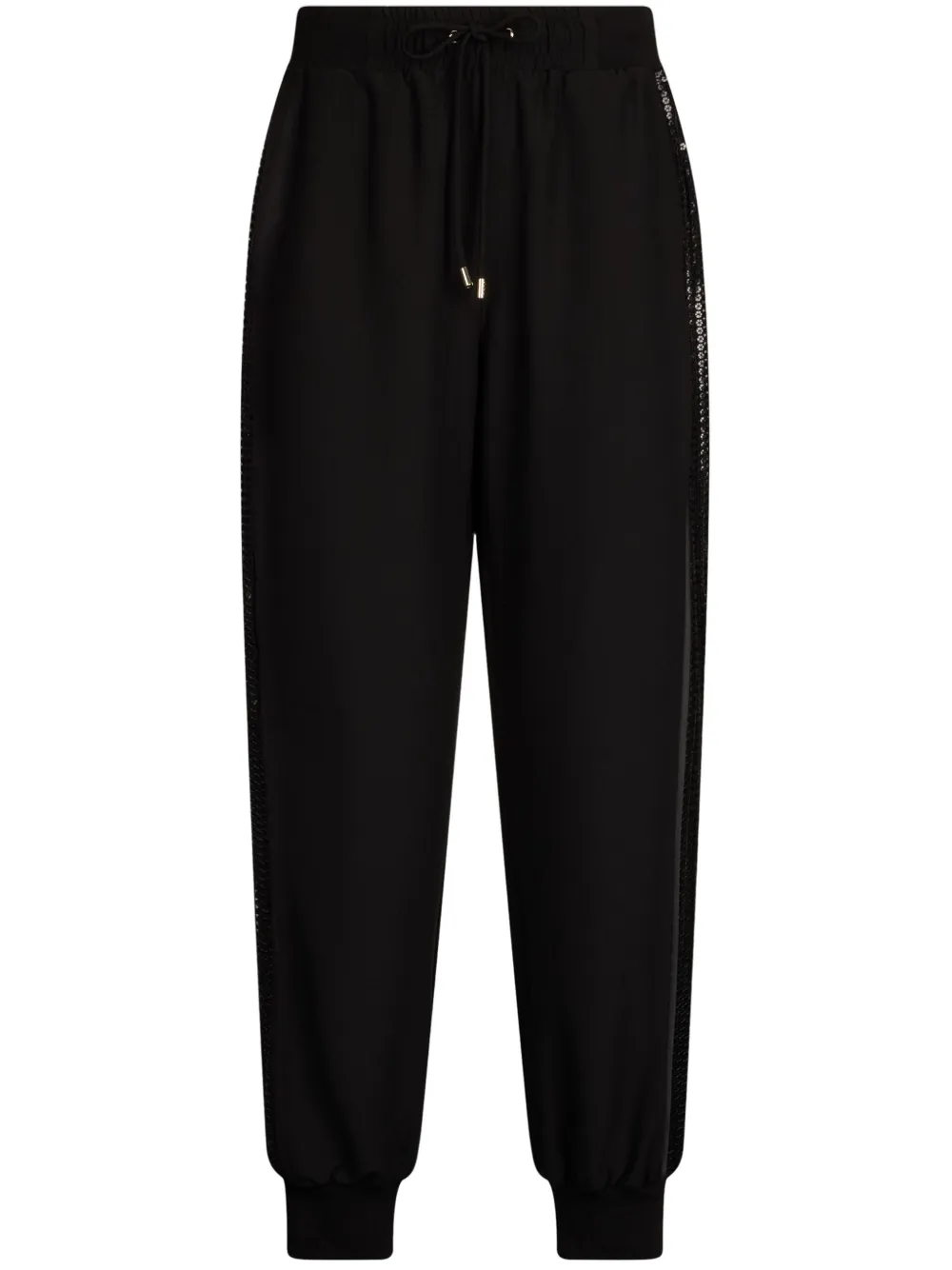 LIU JO sequin-embellished track pants – Black