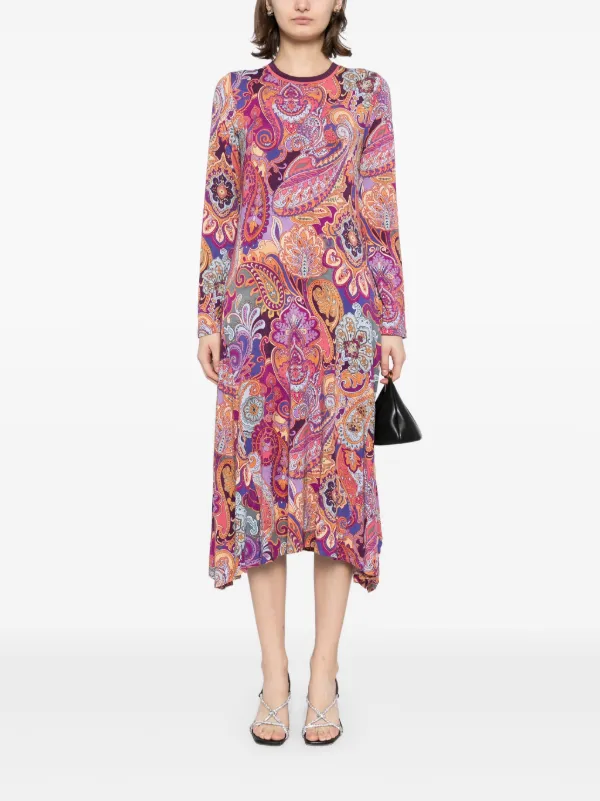 Johnny Was The Janie Asymmetrical Dress | Purple | FARFETCH