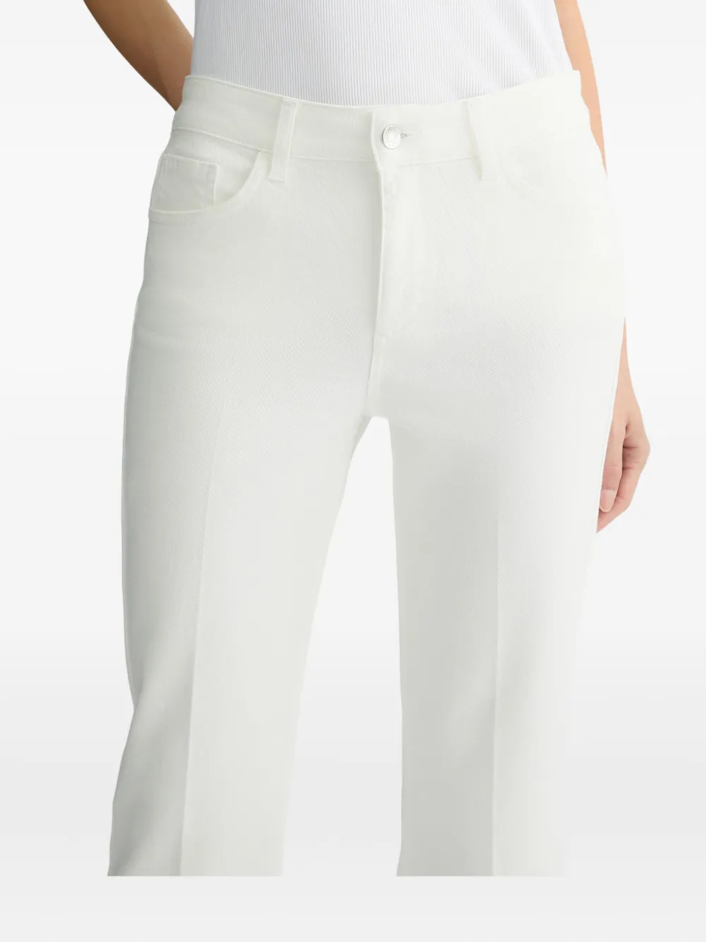 Liu •jo Denim Capri Trousers In White