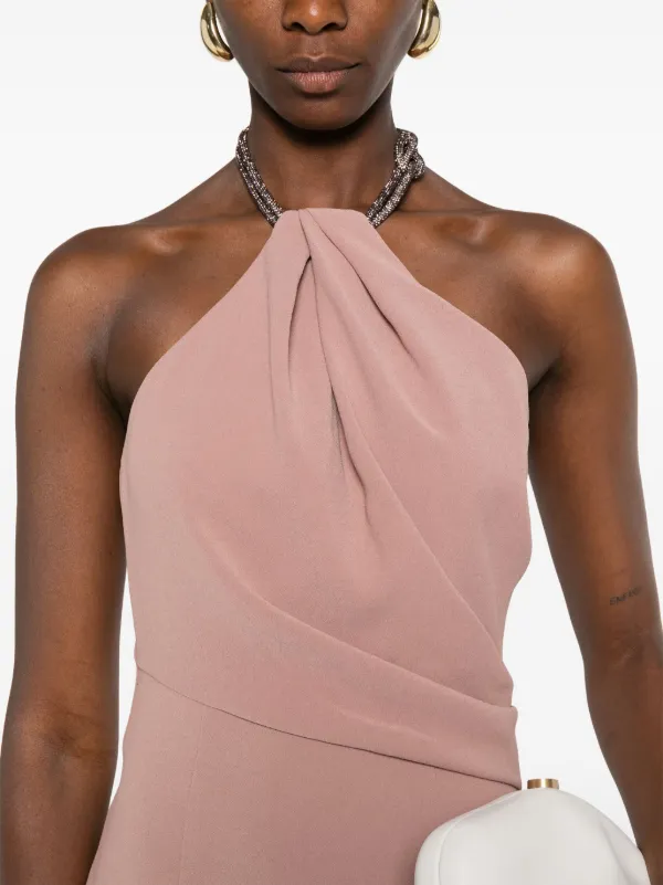 ワンピース SOLACE LONDON FW25 Riva Maxi Dress (OS33015 COCOA) The Riva Maxi Dress in Cocoa – Solace London