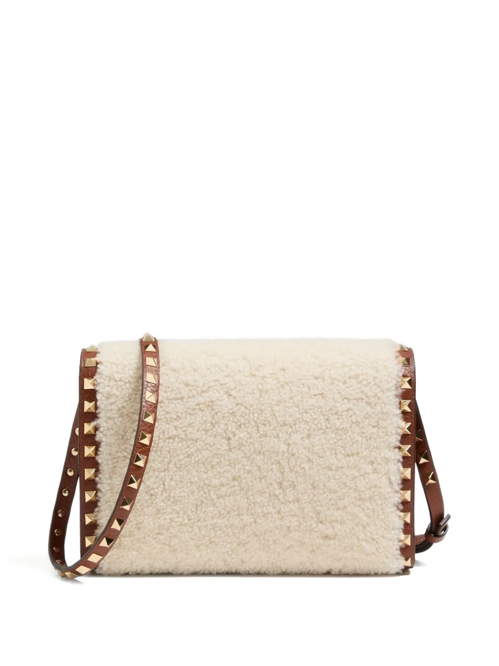 Valentino Garavani small Rockstud shearling shoulder bag | Image 2