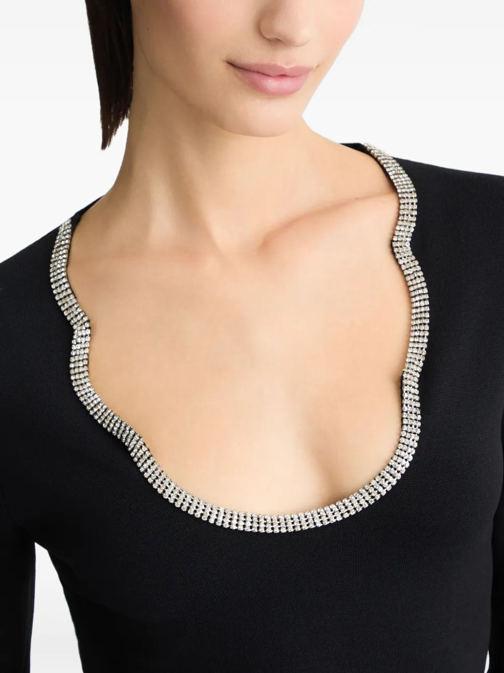 Liu •jo Jumper With Gemstones In Black