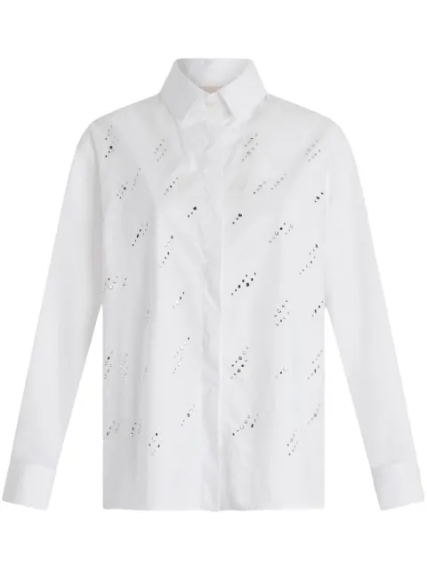 LIU JO chemise en popeline à ornements strassés