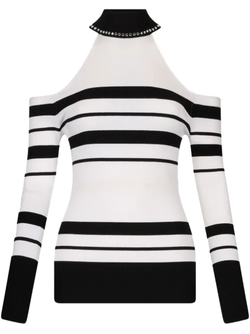 Pull rayé à détails de clous - LIU JO - Modalova