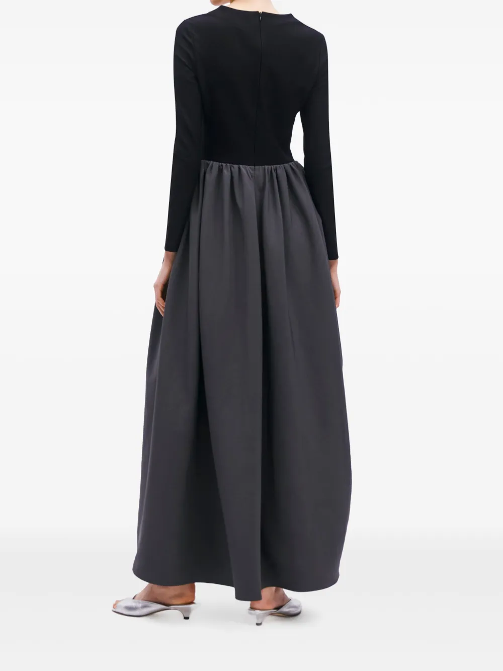 Sleeper Gedrapeerde avondjurk met bloemenprint Grijs