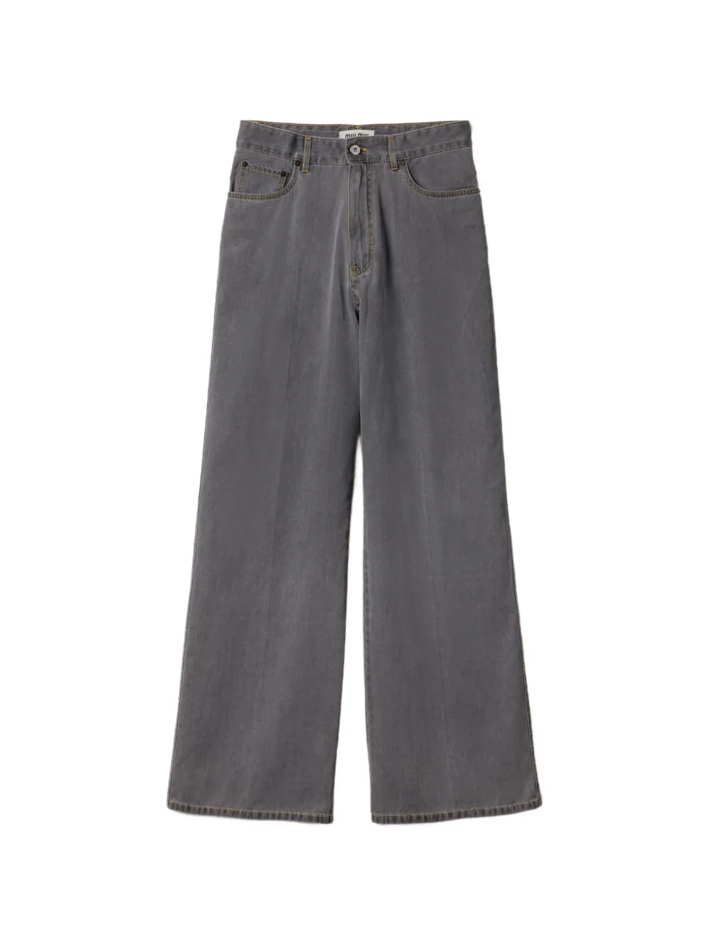 Miu Miu chambray wide-leg jeans - Grigio