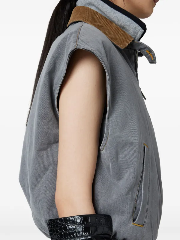 【hana1111】Miu Miu Wool Vest Gilet Virgin wool vest in grey - Miu Miu | Mytheresa