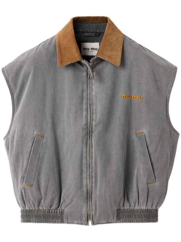 【hana1111】Miu Miu Wool Vest Gilet Miu Miu Sleeveless Vest, Size S