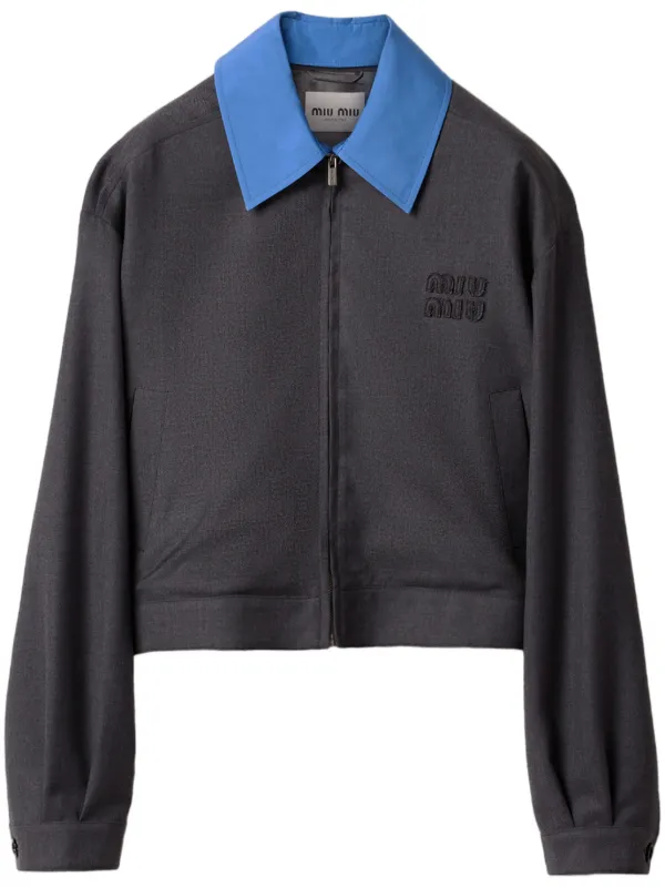 ブルゾン MIU MIU CHEVRON WOOL PADDED BOMBER JACKET Miu Miu Chevron Oversized Zip Up Bomber Jacket - Bergdorf