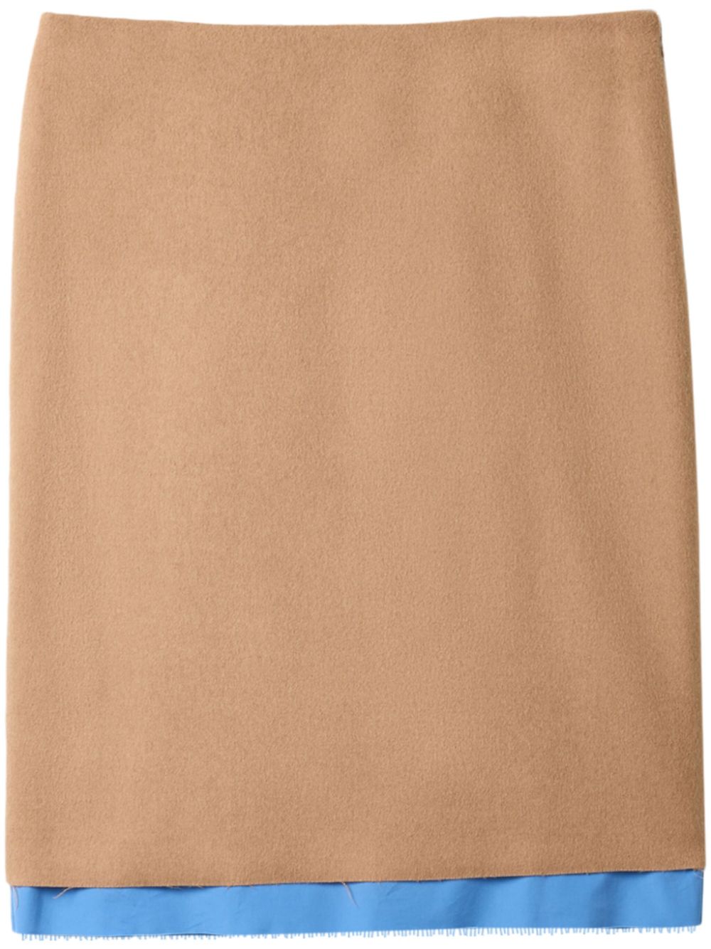 Image 1 of Miu Miu camel-hair midi skirt