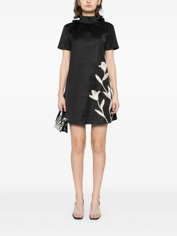 a line mini dress with sleeves Romance Talks Long Sleeve A-Line Lace Mini Dress