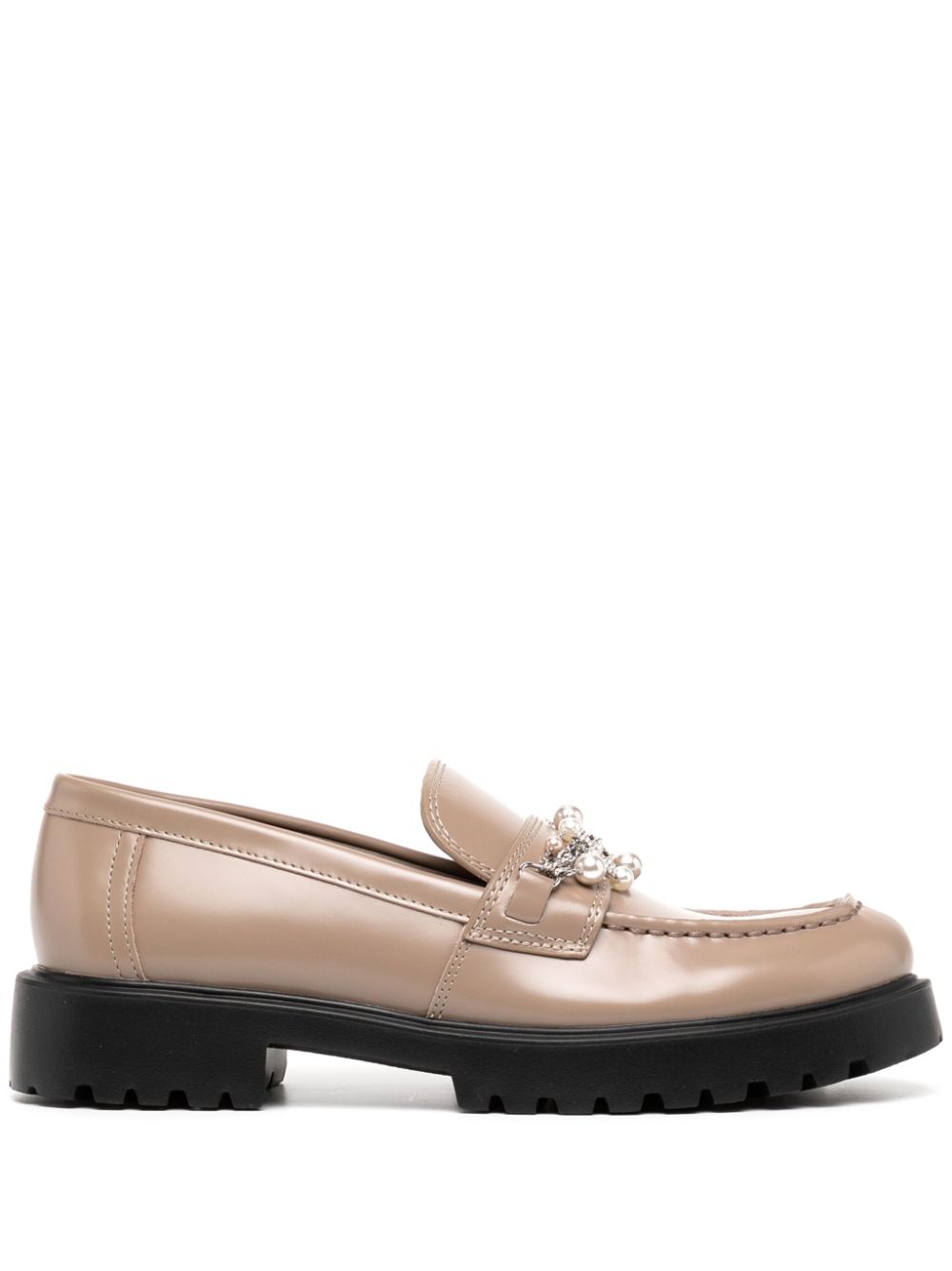 Tory Burch embellished classic loafer Brown