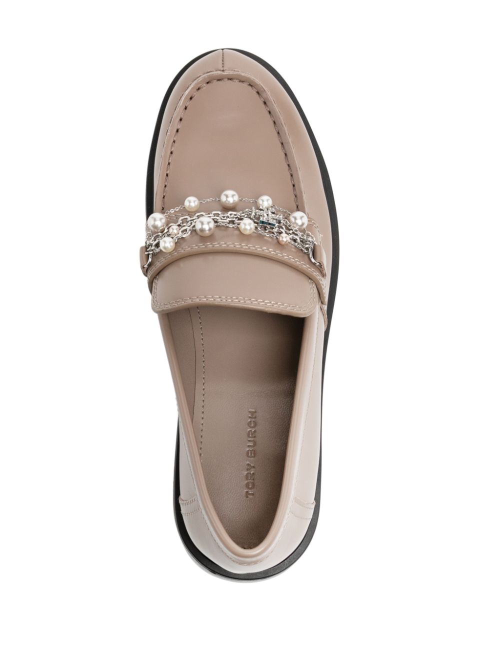 Tory Burch embellished classic loafer Brown