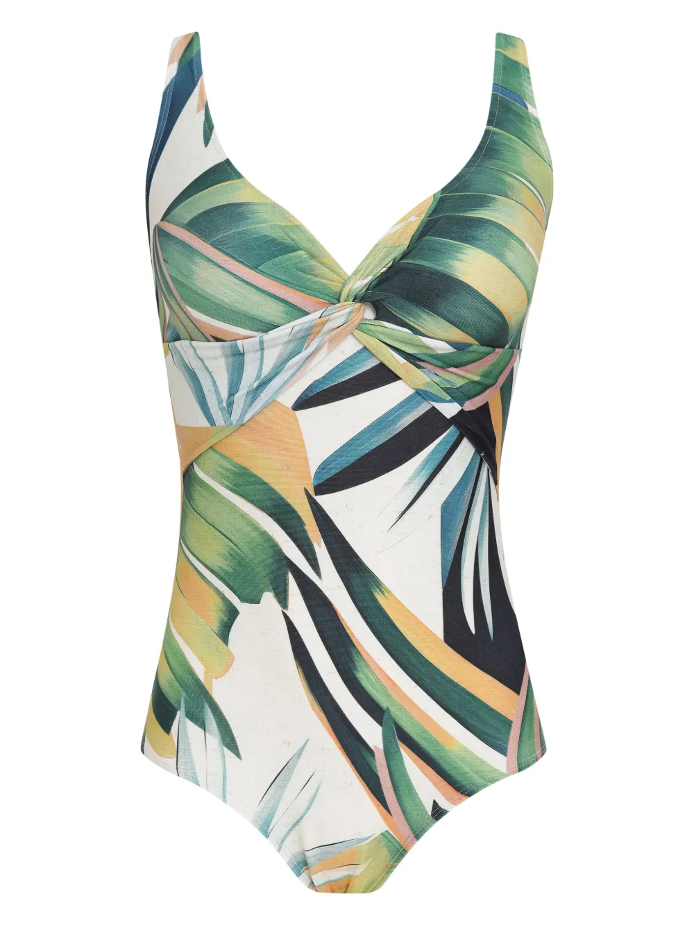 Lygia & Nanny Badpak met bloemenprint Groen