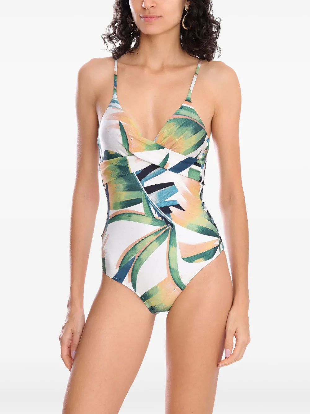 Lygia & Nanny Badpak met print - Wit