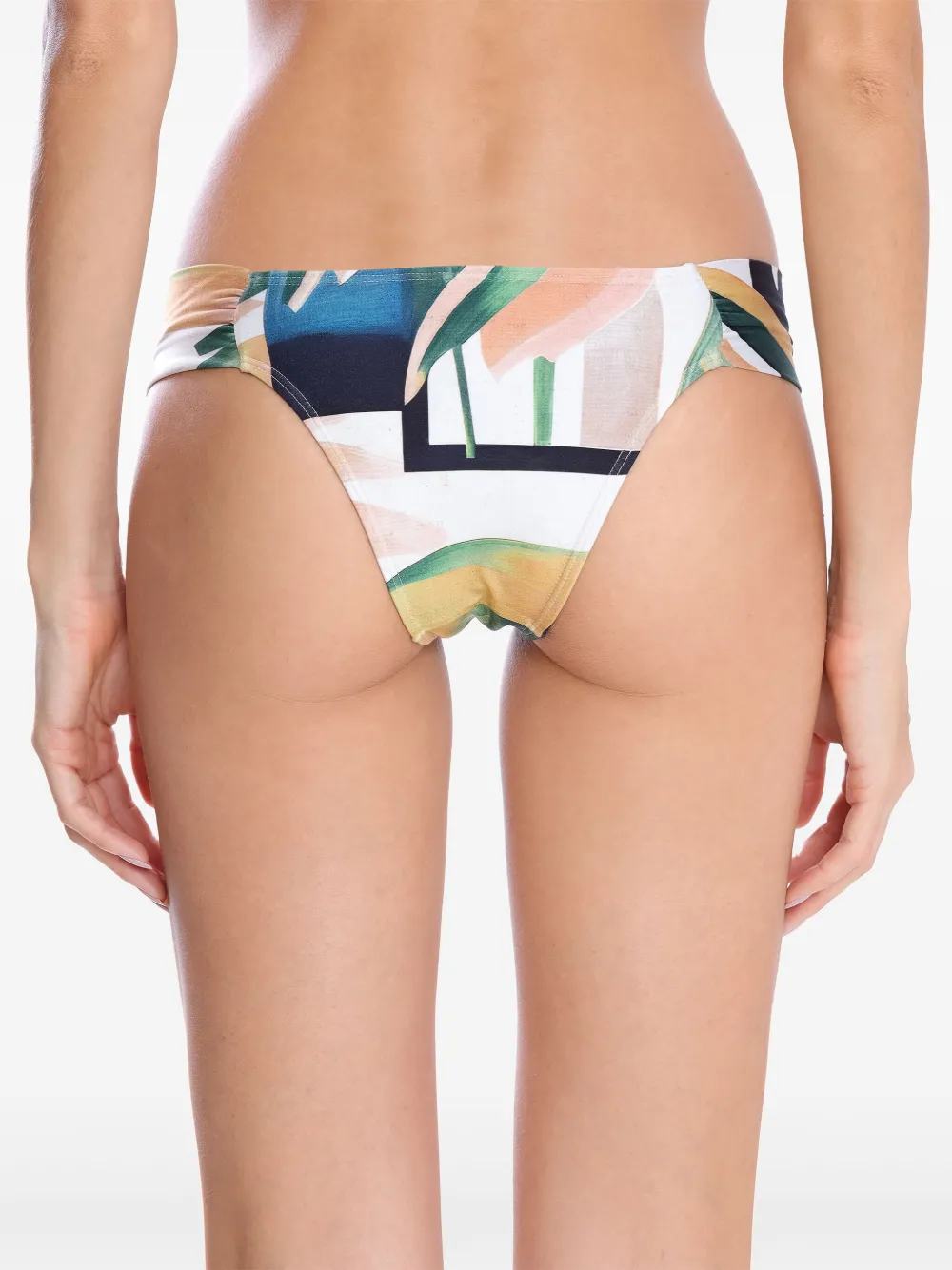 Lygia & Nanny Graphic-print Bikini Bottoms In Green