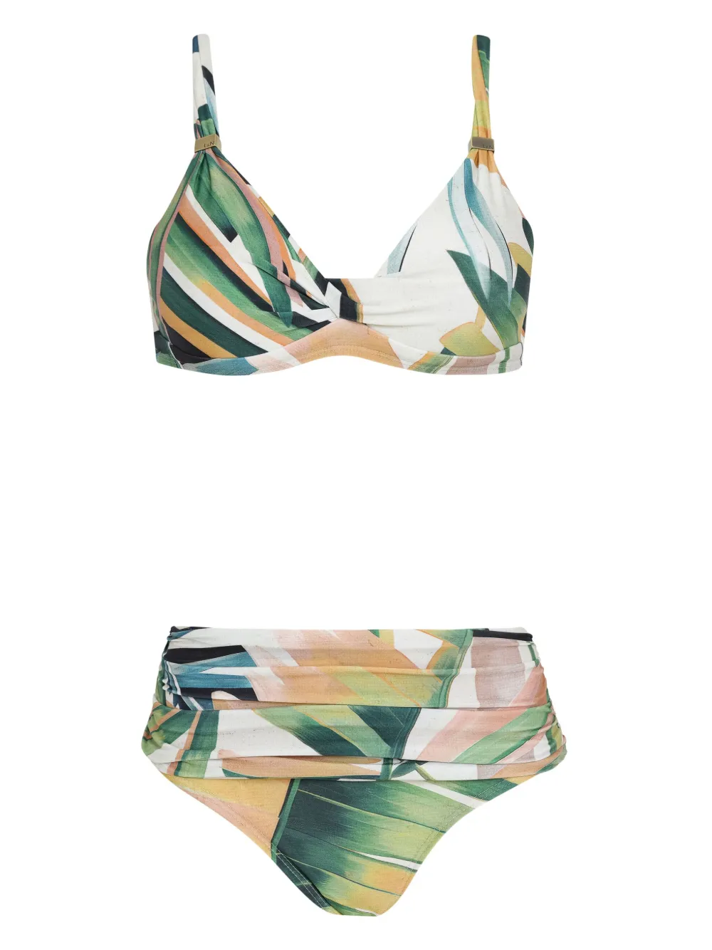Lygia & Nanny Bikini met grafische print Groen