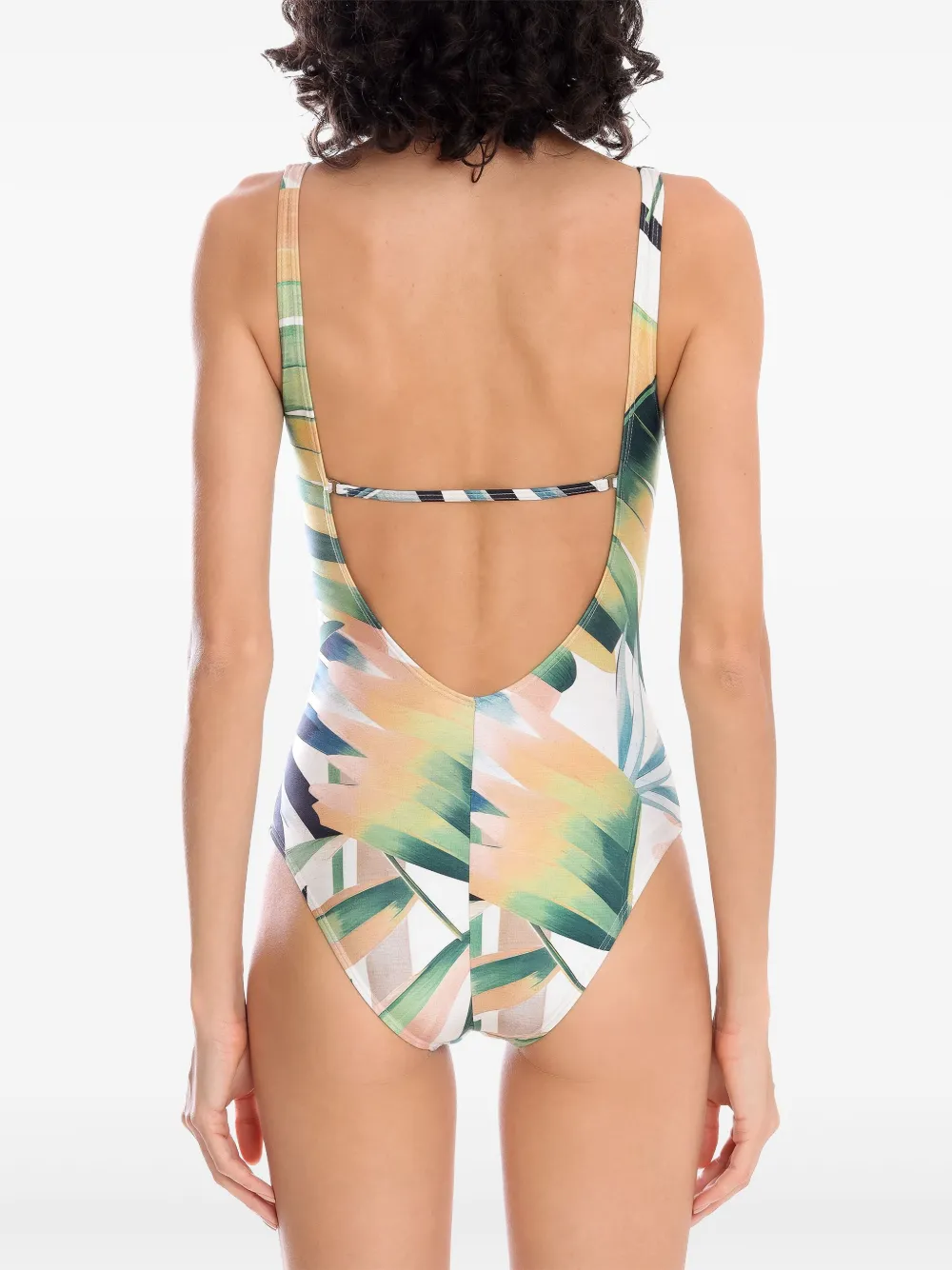Lygia & Nanny Mirassol badpak met bladerprint Groen