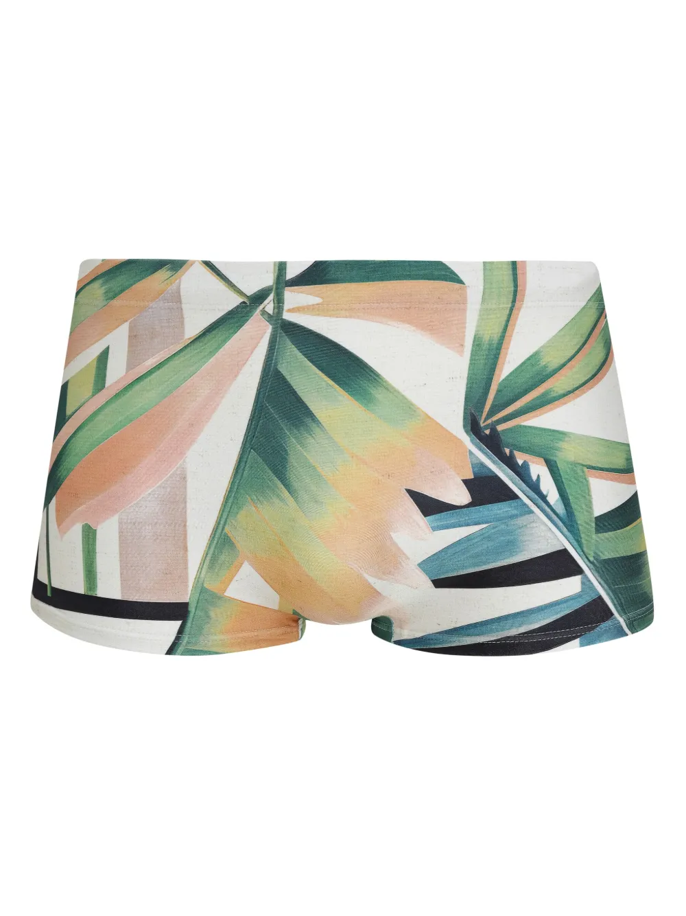 printed swimming trunks