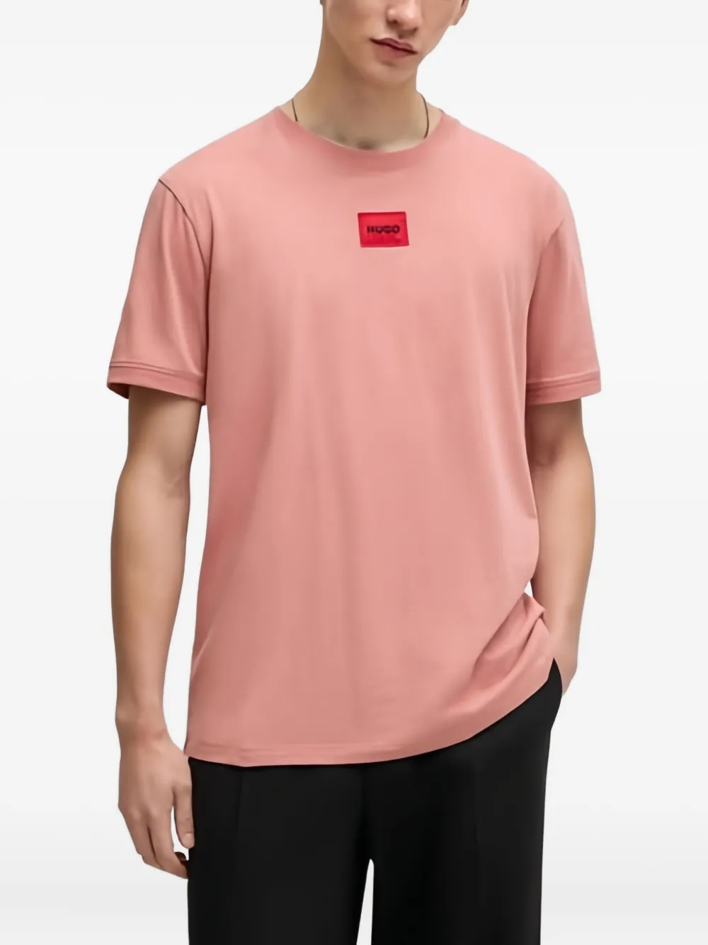 HUGO logo-print T-shirt - Roze