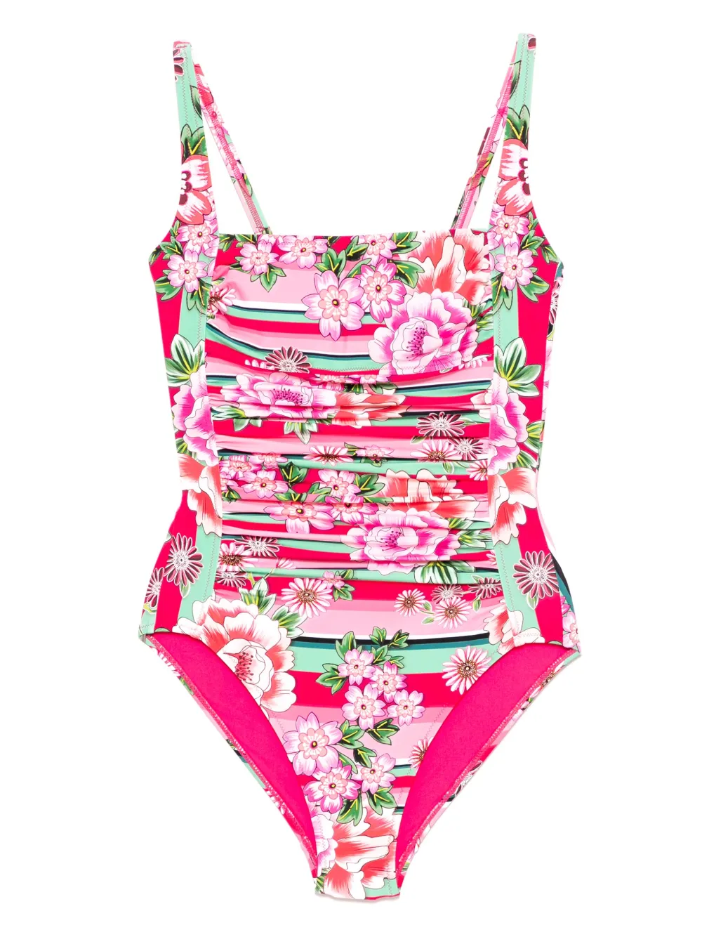 Johnny Was Ruched One Piece In Bocardi In Multi