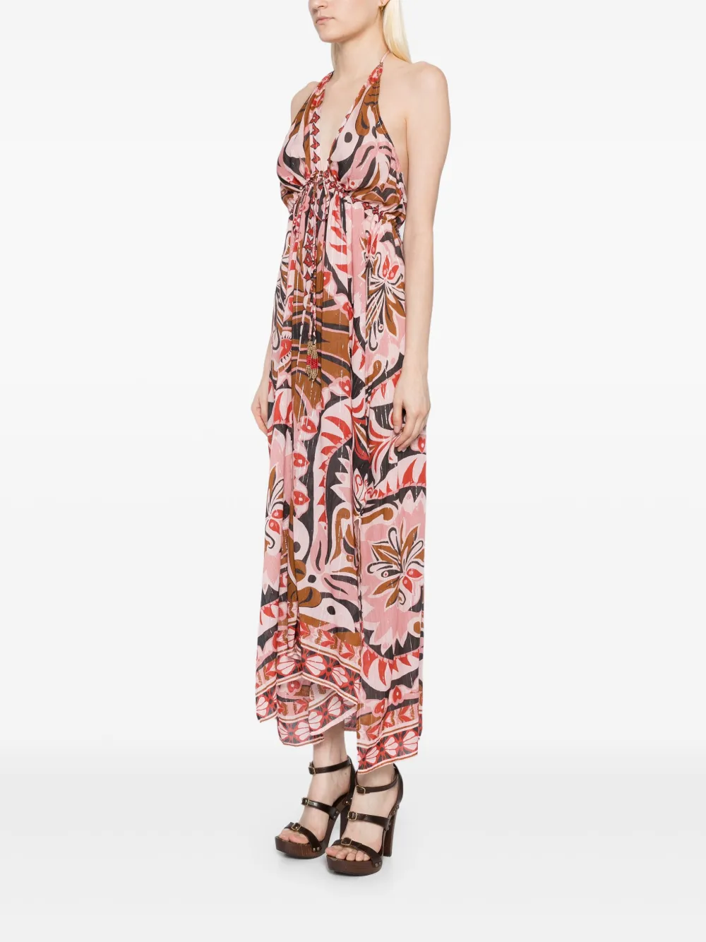 FARM Rio Pineapple Jewelery jurk Roze