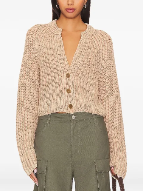 Free People Sweet Nothing button-front ribbed cardigan