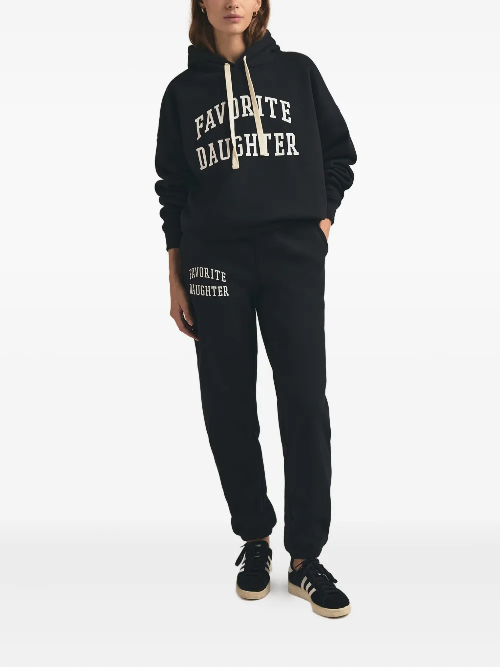 Favorite Daughter collegiate-logo hoodie - Zwart