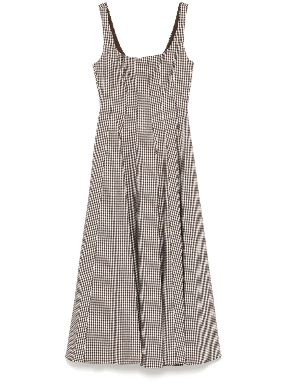 STAUD robe Wells mi-longue | marron | Image 1