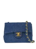CHANEL Pre-Owned 1990 mini Classic Square Flap shoulder bag - Blue