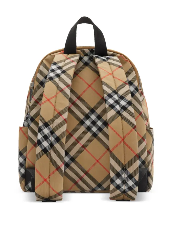 Burberry Small Check Backpack Neutrals FARFETCH UK - Main Image
