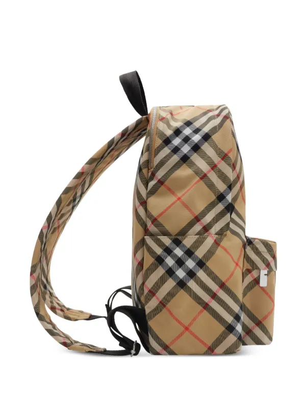 Burberry Mochila Pequena Com Estampa Xadrez | Neutro | FARFETCH BR