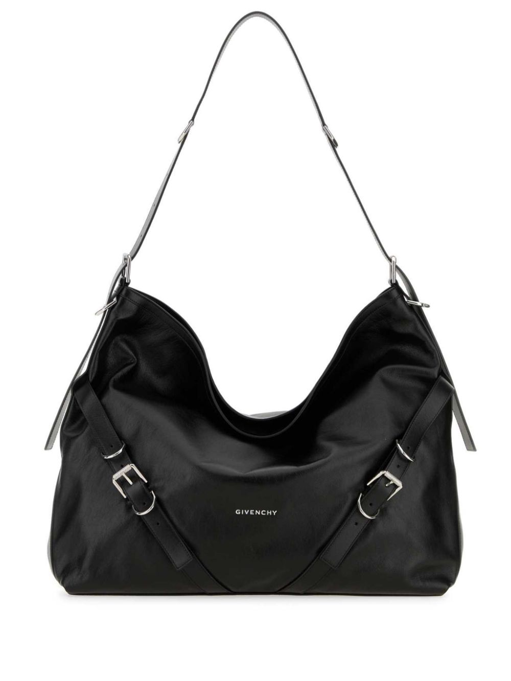 Givenchy Grote leren Voyou schoudertas Zwart