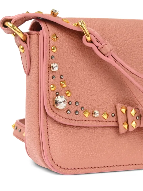 Miu Miu Pre-Owned 2010s Studded Crossbody Bag | Pink