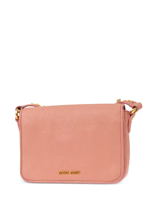 Miu Miu Pre-Owned 2010s Studded Crossbody Bag | Pink