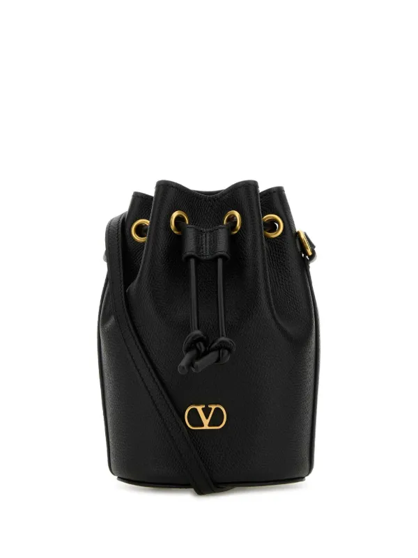 女性が喜ぶ♪ Garavani Valentino レザー ブラック | バケットバッグ バッグ