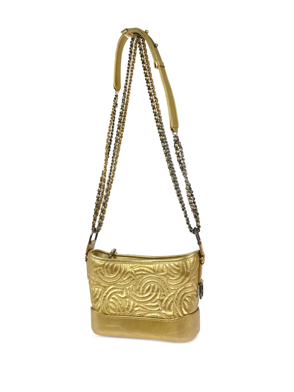 CHANEL Pre-Owned 2019 kleine Gabrielle schoudertas - Goud