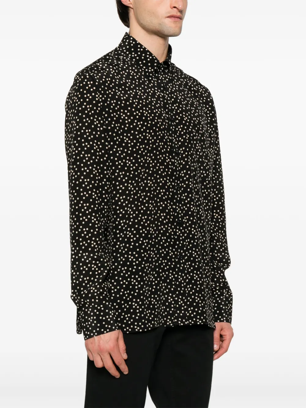 TOM FORD Overhemd met stippen Zwart