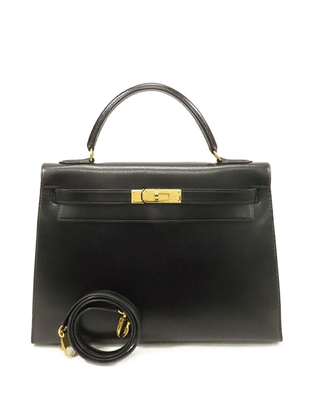 Hermès Pre-Owned 1992 Box Calf Kelly Sellier 32 satchel - Black