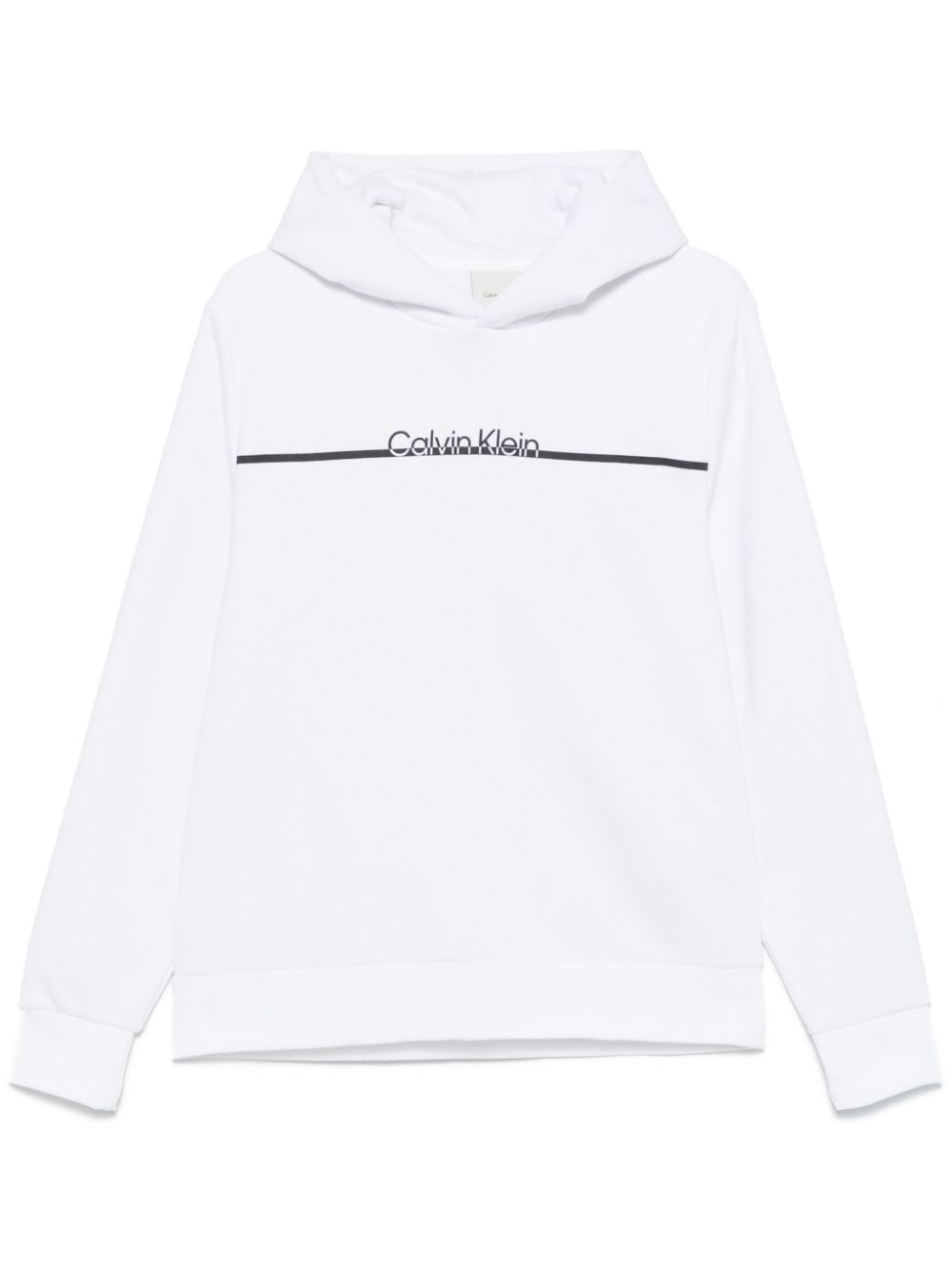 Calvin Klein logo-print hoodie - White